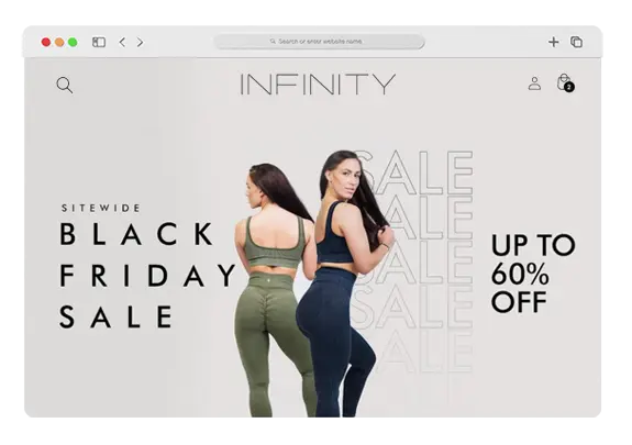 Ecommerce Marketing Services for Infinity Activwear