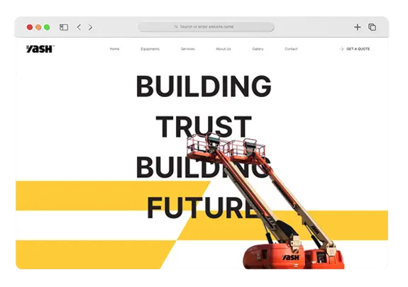 Website Developemnt Services for Crane Rental Company